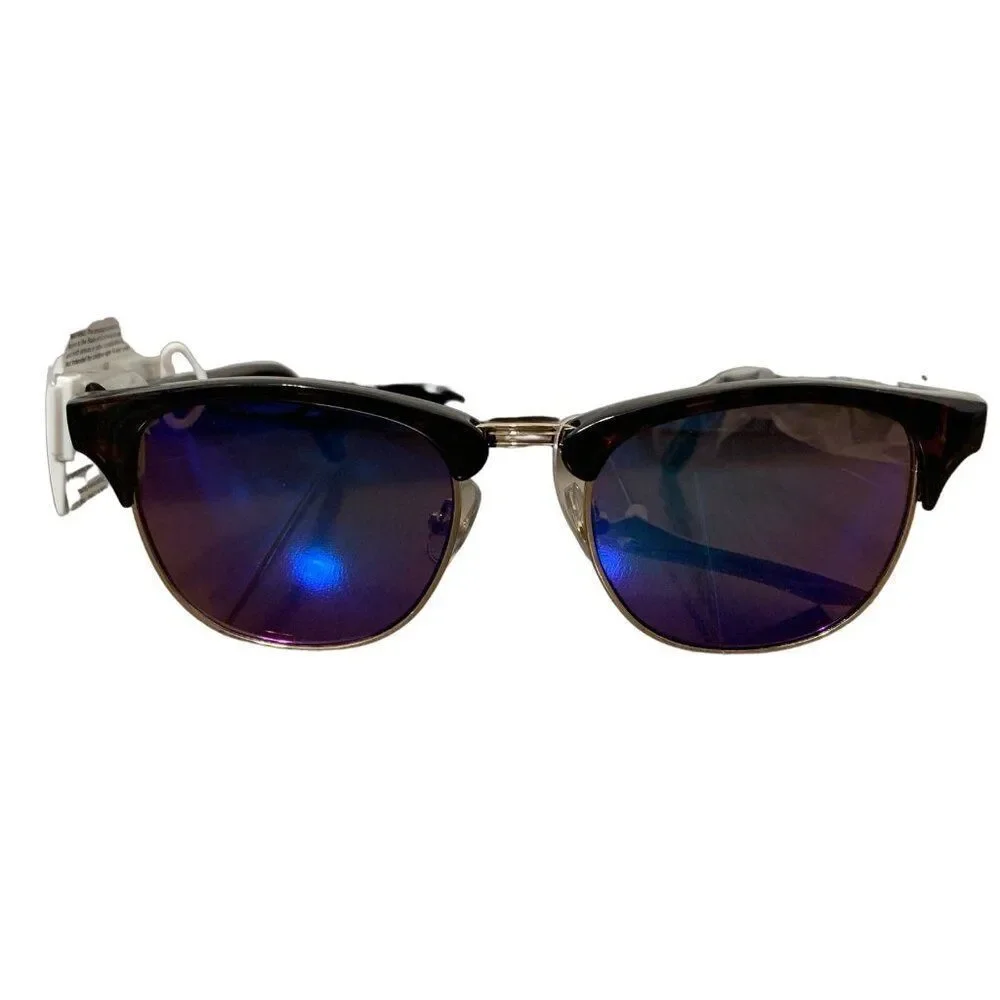 Men’s new brown black frame blue purple lens classic Uv protection sunglasses